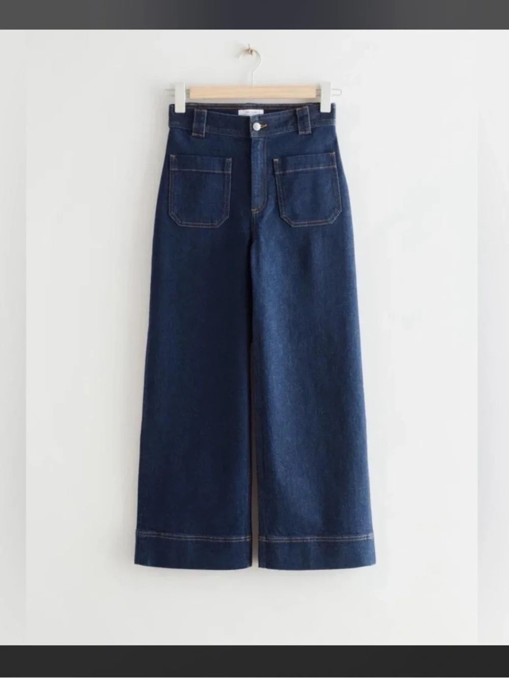 NWOT High-Rise Wide Leg Dark Blue Jeans